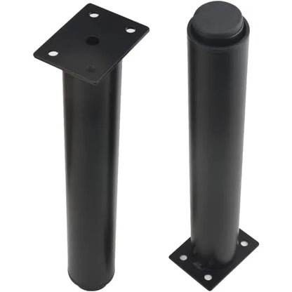 (25-42 cm, black) Set of 4 sturdy adjustable metal furniture legs - Image 2