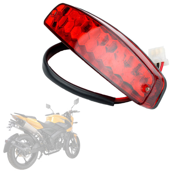 Motorcycle Tail Light Brake Light 12V Red Compatible with ATV Off-Road Motorcycle - Image 2