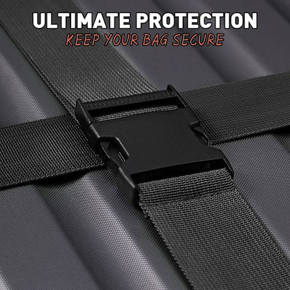 Suitcase 4-piece Luggage Strap Luggage Strap Set Cross Luggage Strap Adjustable Suitcase Strap Buckle Suitcase Strap RED - Image 2