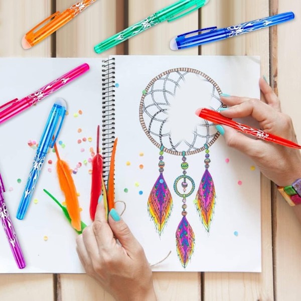 Erasable Gel Ink Pens 12 Pack Precise Writing Compatible with Popular Brands - Image 2