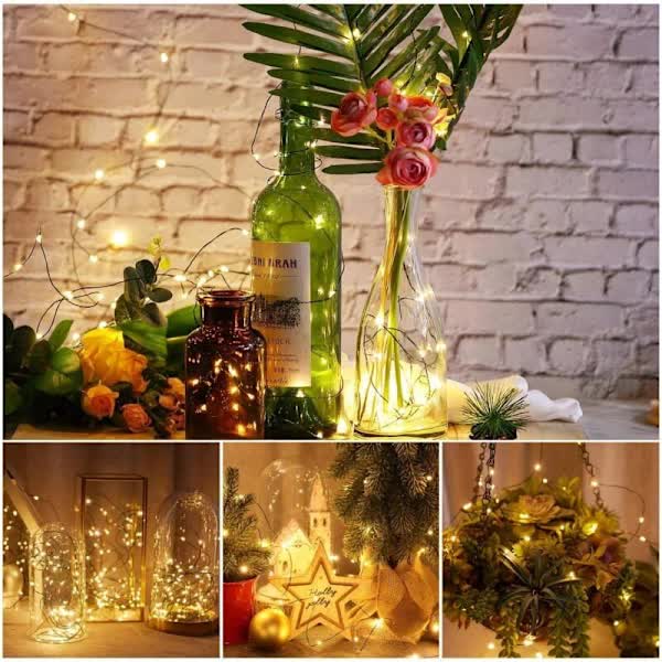 LED String Lights 50m Warm White 500 LEDs IP44 Waterproof Remote Control 8 Modes for Christmas Tree Outdoor Wedding Party Decoration - Image 3