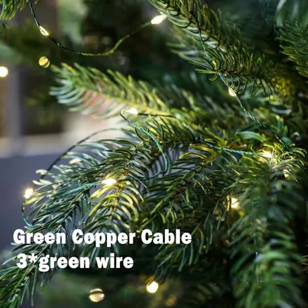 LED String Lights 50m Warm White 500 LEDs IP44 Waterproof Remote Control 8 Modes for Christmas Tree Outdoor Wedding Party Decoration - Image 4