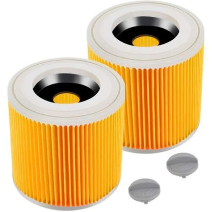 2-Pack Filter Cartridge Compatible with Kärcher WD3 Premium NT20/1 NT30/1 NT38 Vacuum Cleaners