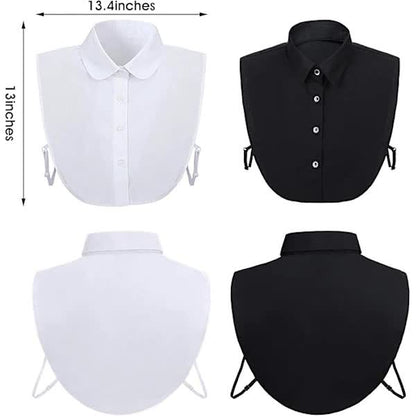 Black and White Detachable Collars, 2 Pack - Image 5