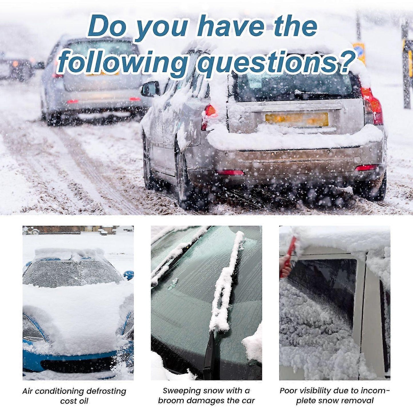 Vehicle Windshield Snow Cover with Magnetic Attachment 140x94cm Frost Ice UV Protection Easy Installation Fits Most Cars - Image 3