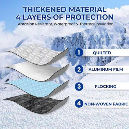 Vehicle Windshield Snow Cover with Magnetic Attachment 140x94cm Frost Ice UV Protection Easy Installation Fits Most Cars - Image 4