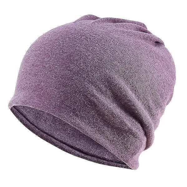Chemo Hats Slouchy Baggy Beanie 5-Pack Khaki Black Grey Burgundy Purple - Image 4