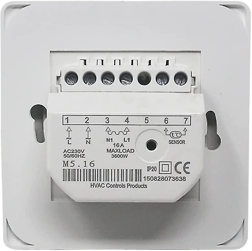 Electric Underfloor Heating Thermostat, 220V 16A with Probe, Mechanical Control, Energy Class A+++, Compatible with Underfloor Heating Systems - Image 3