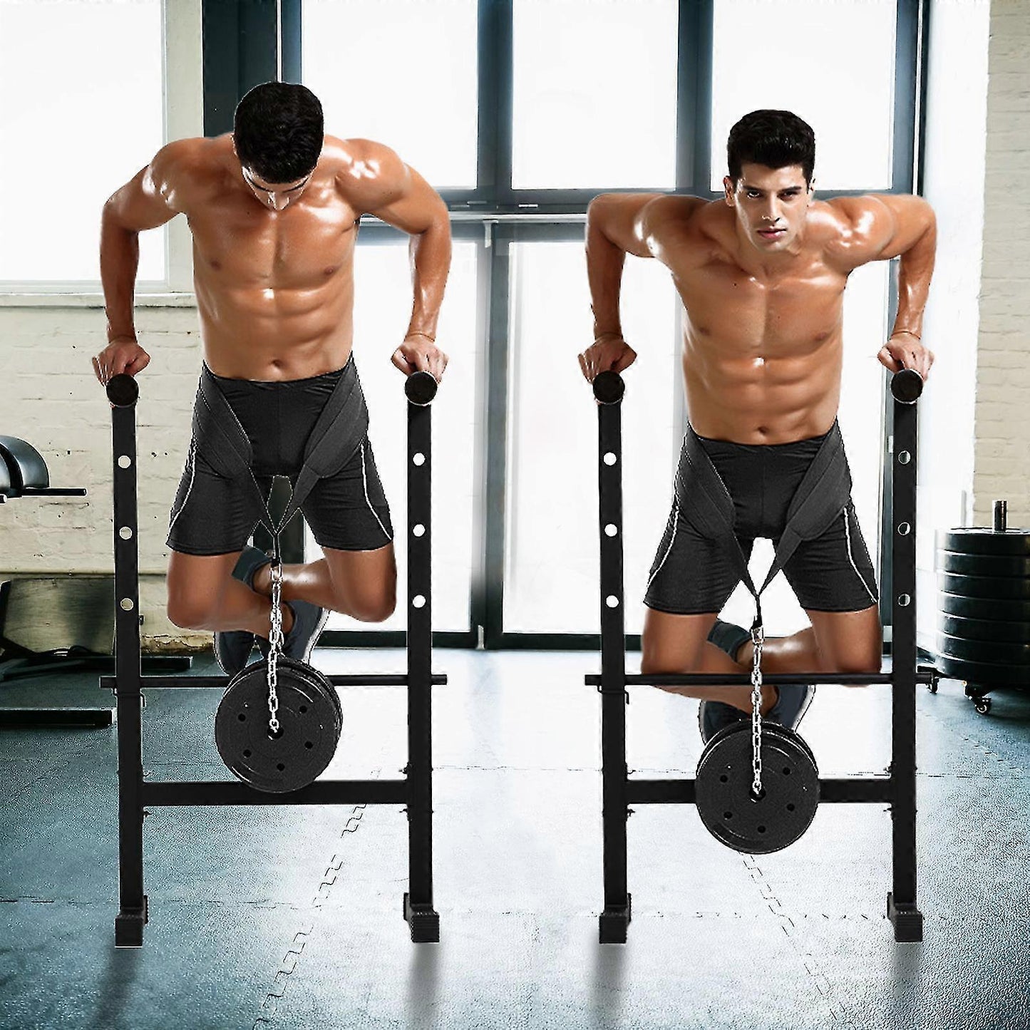 Seektop Weighted Pull Up Dip Belt with Chain 100kg Capacity Black Eva Material Home Gym Strength Training Waist Belt - Image 3