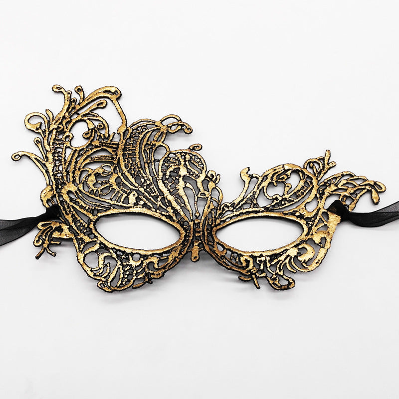 Venetian Masquerade Mask for Women Elegant Lace Halloween Mardi Gras Party Gold Silver Black - Image 5