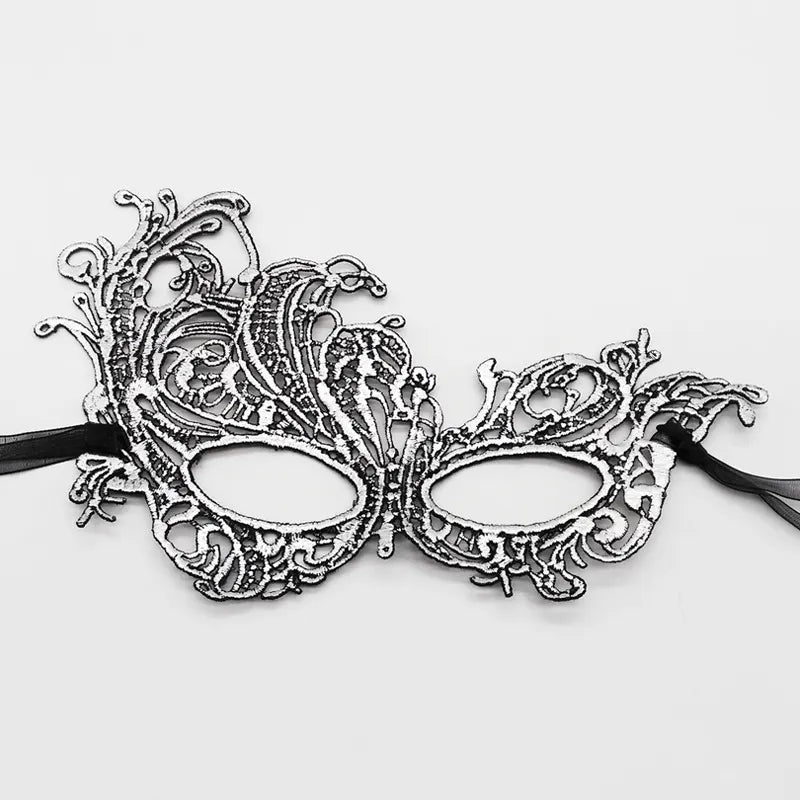 Venetian Masquerade Mask for Women Elegant Lace Halloween Mardi Gras Party Gold Silver Black - Image 6