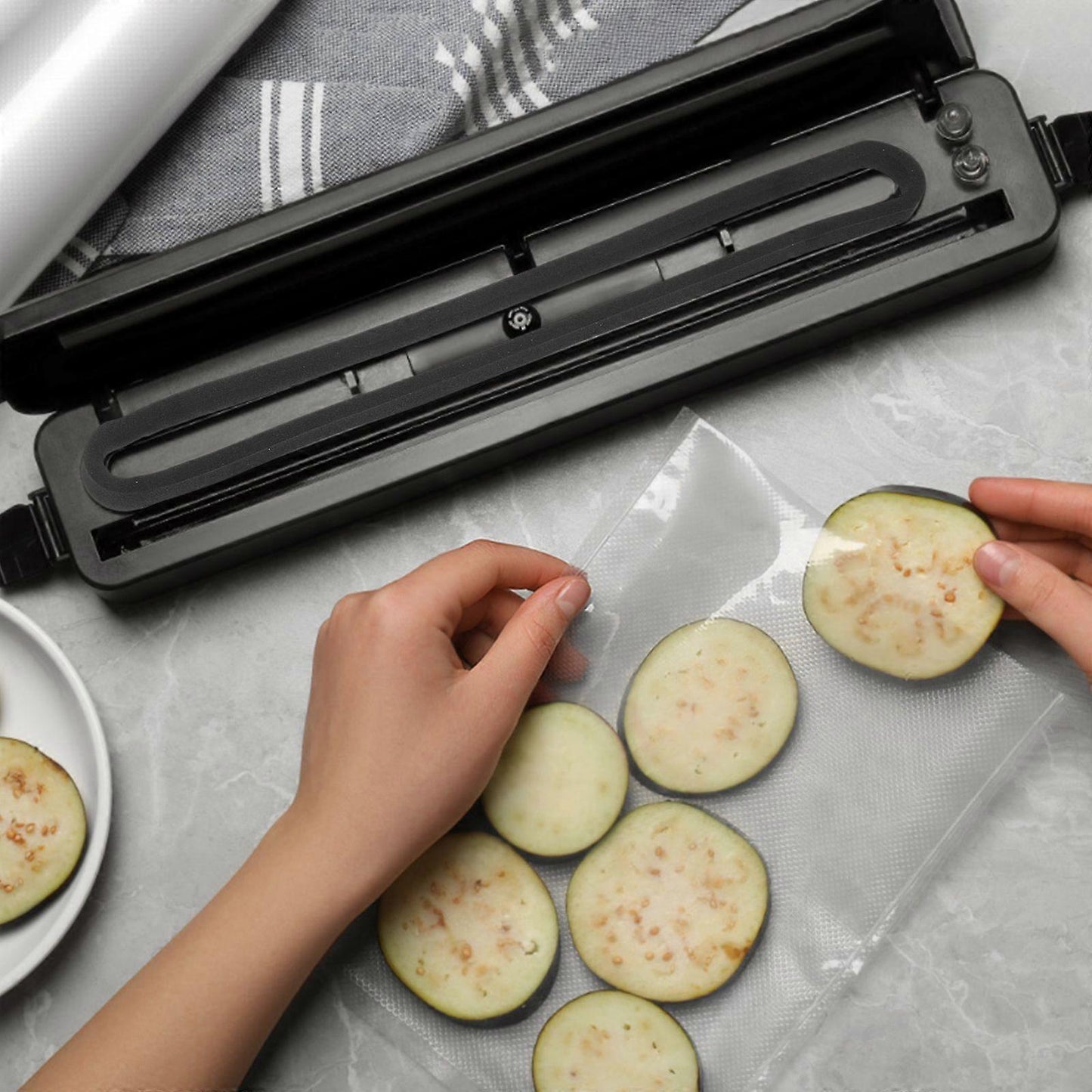 Vacuum Sealer Sealing Ring 2 Pcs 31.00X3.00X1.00CM Heat Resistant Foam for Food Storage Kitchen Industrial Black - Image 4