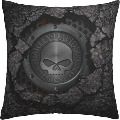 Harley Davidson Decorative Pillowcase H-400 Soft Warm Cover Compatible with Bed Sofa Outdoor Cushions
