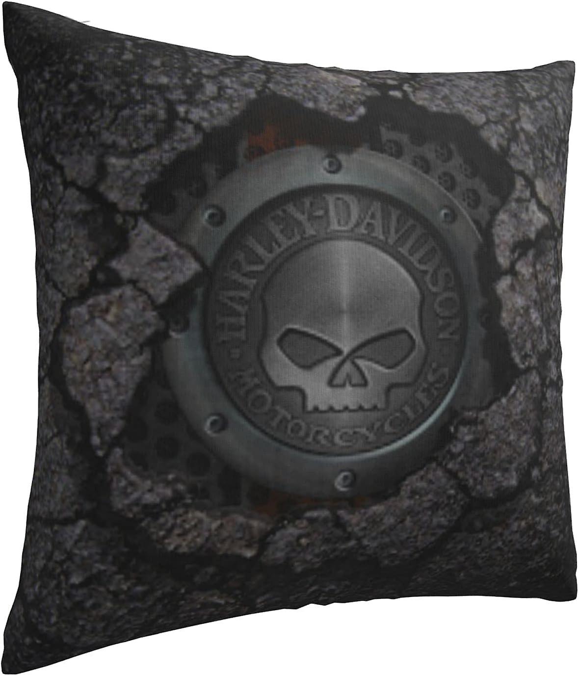 Harley Davidson Decorative Pillowcase H-400 Soft Warm Cover Compatible with Bed Sofa Outdoor Cushions - Image 2