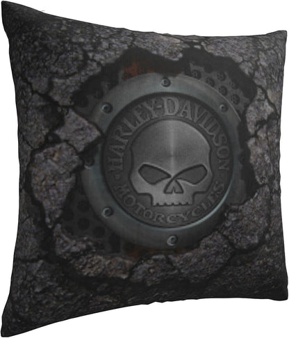 Harley Davidson Decorative Pillowcase H-400 Soft Warm Cover Compatible with Bed Sofa Outdoor Cushions - Image 2