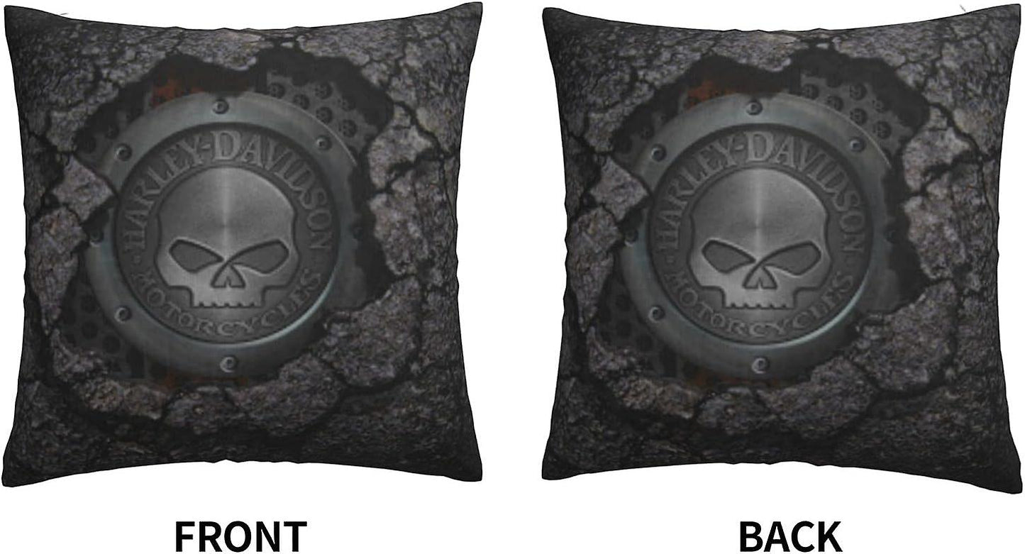 Harley Davidson Decorative Pillowcase H-400 Soft Warm Cover Compatible with Bed Sofa Outdoor Cushions - Image 3