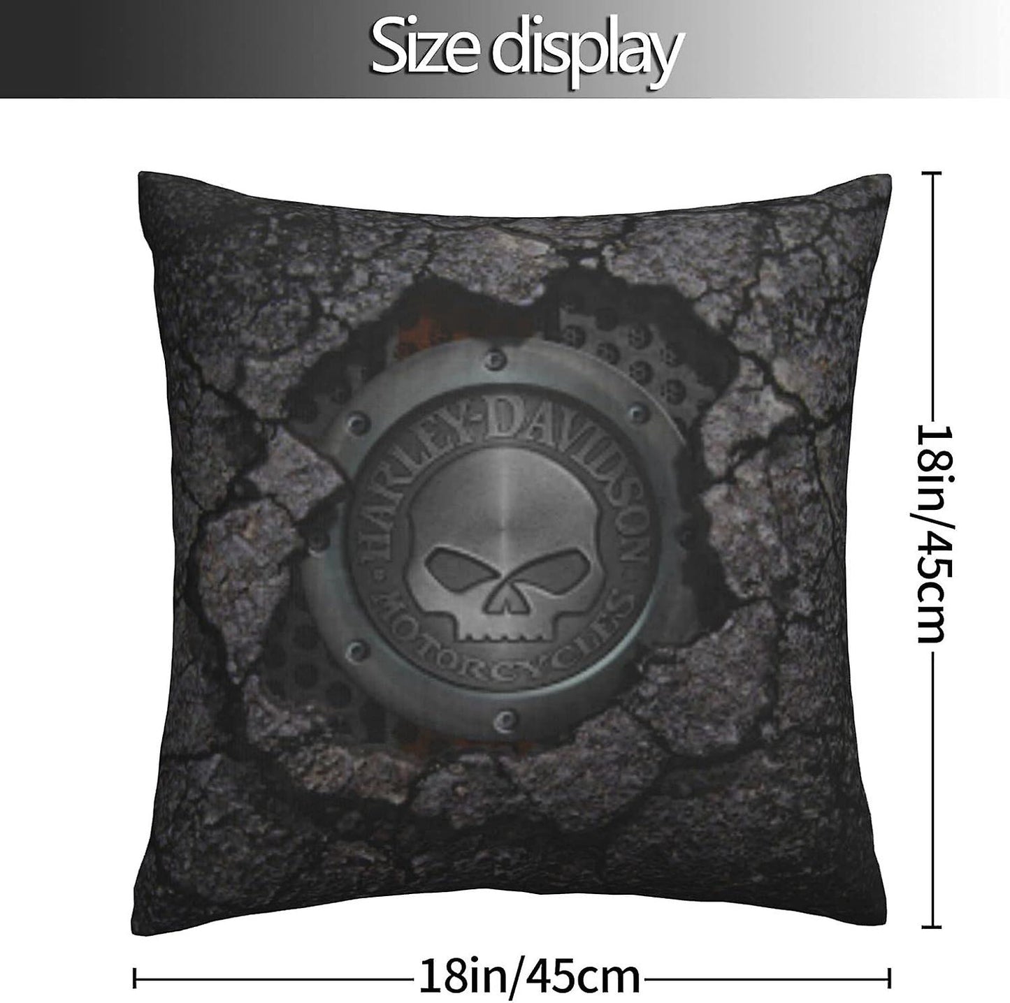Harley Davidson Decorative Pillowcase H-400 Soft Warm Cover Compatible with Bed Sofa Outdoor Cushions - Image 5