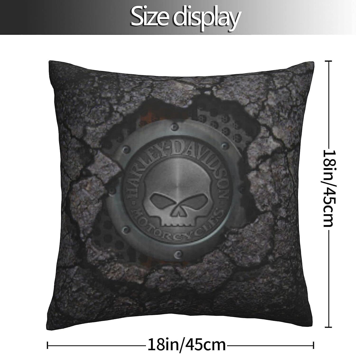 Harley Davidson Decorative Pillowcase H-400 Soft Warm Cover Compatible with Bed Sofa Outdoor Cushions - Image 5