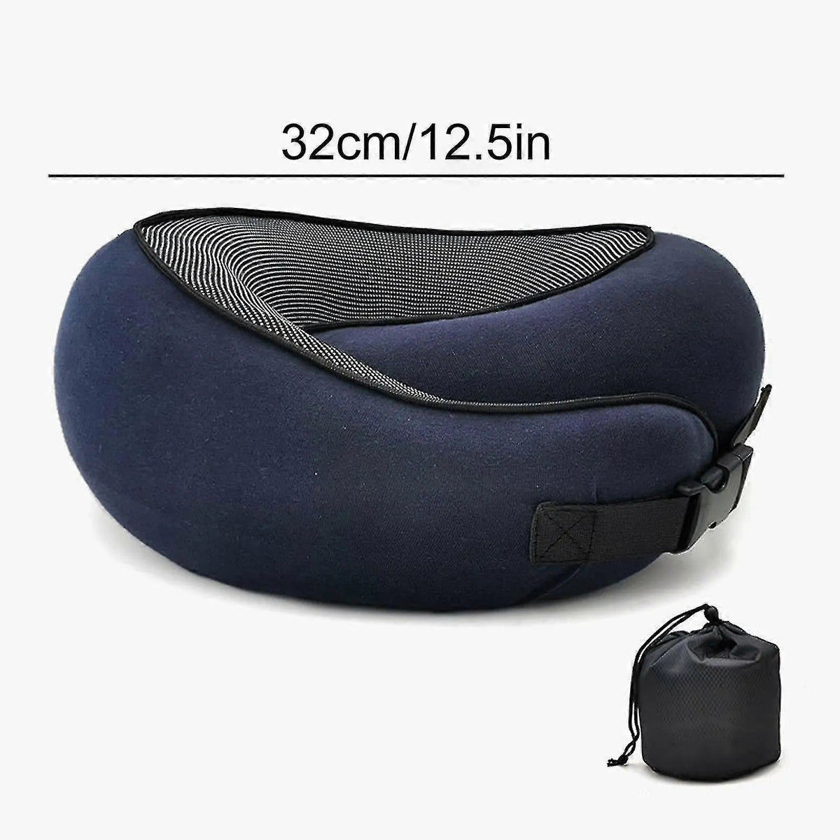 Travel Neck Pillow U-Shaped Memory Cotton Neck Pillows Massage Neck Pillow Sleeping Airplane Pillow Cervical Health Care Pillow grey - Image 5