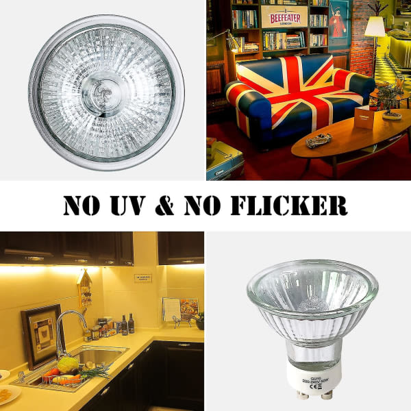 8-pack GU10 halogen bulbs 35W 220V warm white 2800K - Image 3