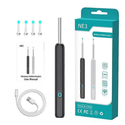 Wireless Smart Visual Ear Cleaner Usb WiFi Otoscope TW1 Ear Wax Removal Tool Set with Camera Ear Endoscope HD 1080P for iPhone iPad Android [db] - Image 2