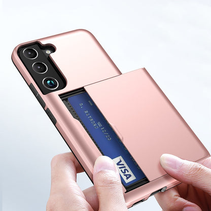 Compatible with Samsung Galaxy S22 Case with Card Slot Rose Gold - Image 3