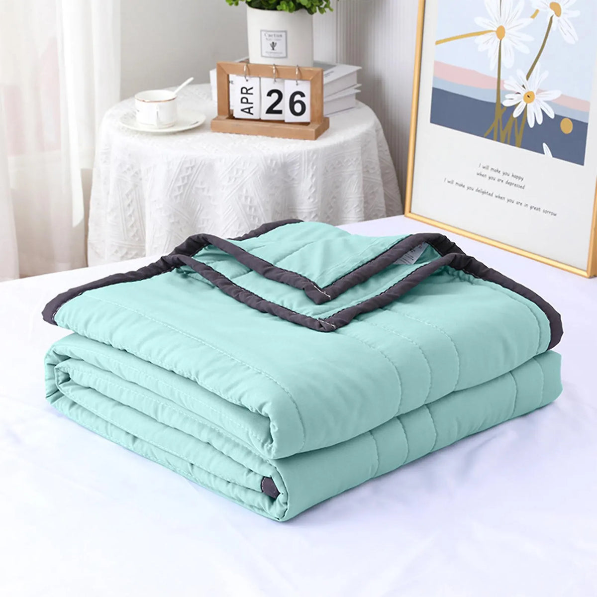 Cooling Blanket 100x140cm Double-Sided Summer Cooling Fiber for Hot Sleepers and Night Sweats - Image 4