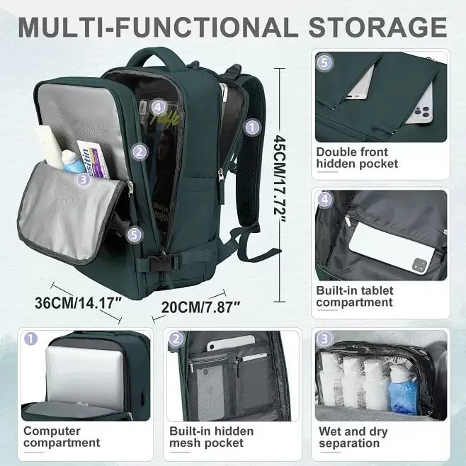 40x20x25 cm cabin bag backpack, ryanair cabin bag, cabin bag, travel backpack, laptop backpack for men and women-xindaren - Image 5