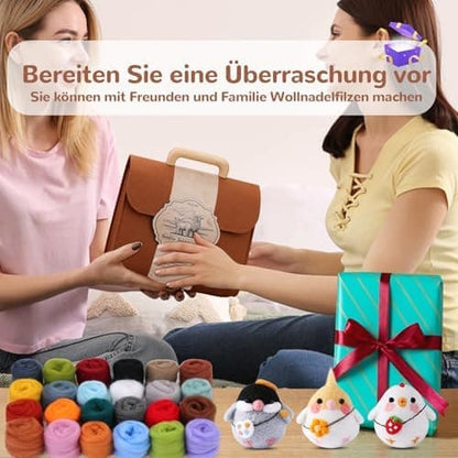 Felting Needles Kit in 24 Colors with Wool, Tools, Mat \u0026 Storage Bag for DIY Craft Projects. - Image 5