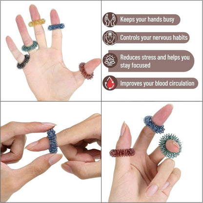 Fidget Stress Ring Sensory Toys for Anxiety and ADHD - 14 Pack Stress Rings - Image 3