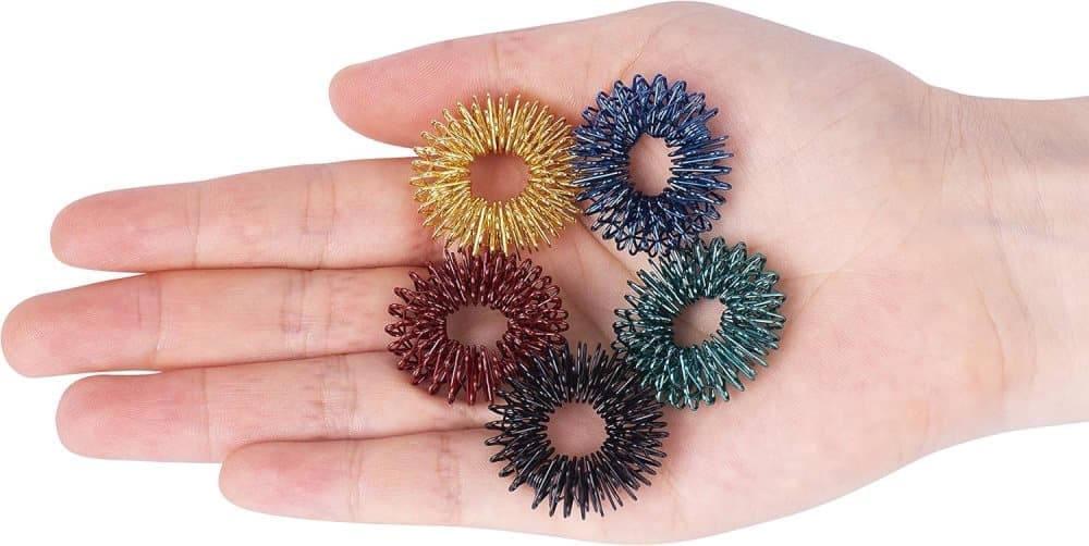 Fidget Stress Ring Sensory Toys for Anxiety and ADHD - 14 Pack Stress Rings - Image 5