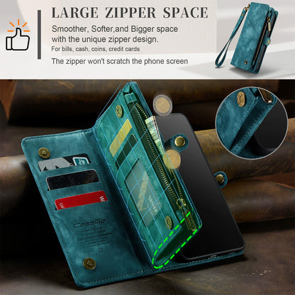 Compatible with Samsung Galaxy S25 Leather Magnetic Zipper Wallet Case 2-in-1 Detachable Flip Cover with Card Holder iPhone 16 Black - Image 3
