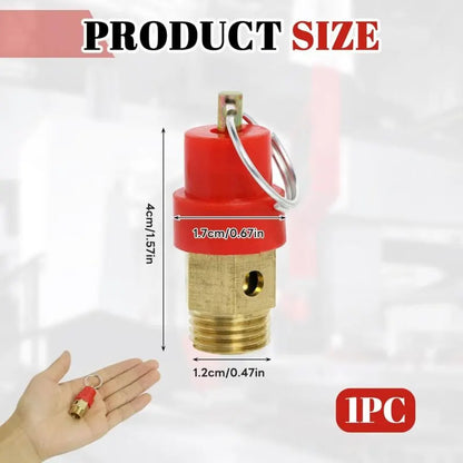 Air Compressor Safety Valve 115 PSI G1/4 Male Red Capsule 1pc Compatible with Various Brands - Image 2