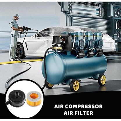 20mm Thread Air Compressor Intake Filter Muffler with Plastic Cover 2pcs for Pneumatic Tools - Image 2