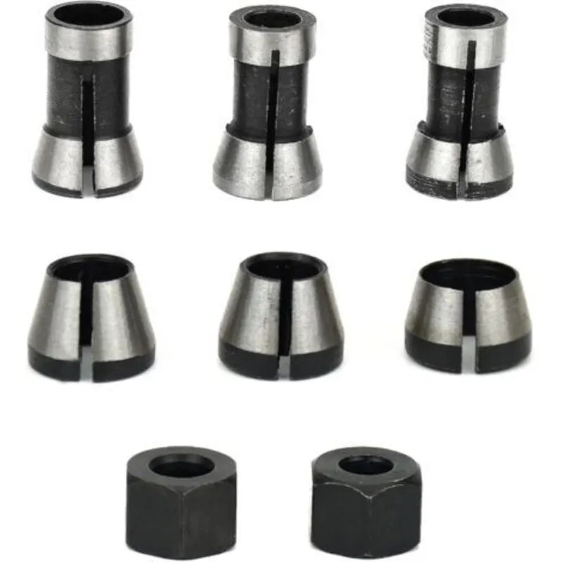 Router Collet Set of 6 - 6mm 6.35mm 8mm Countersunk Milling Chuck Collet Adapter