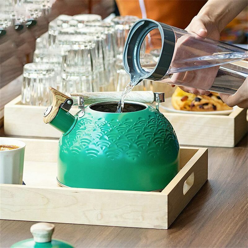 Kettle 2.5L Stainless Steel Whistling Kettle for Induction and Gas Stove Wood Stove - Image 2