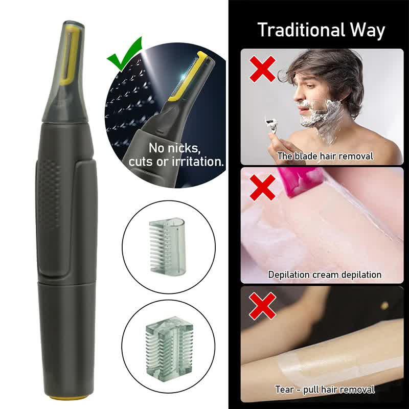 Electric Nose Hair Trimmer Men Portable USB Charging Waterproof Safe Clean Ultra-thin Precision and Ear Trimmer - Image 3