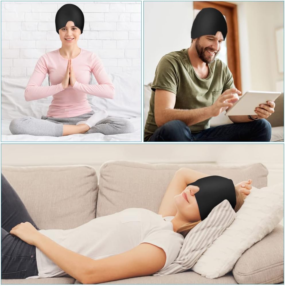 Migraine Gel Capsule, 180° Cold Migraine Reusable Warm Pack, Black Pink - Image 5