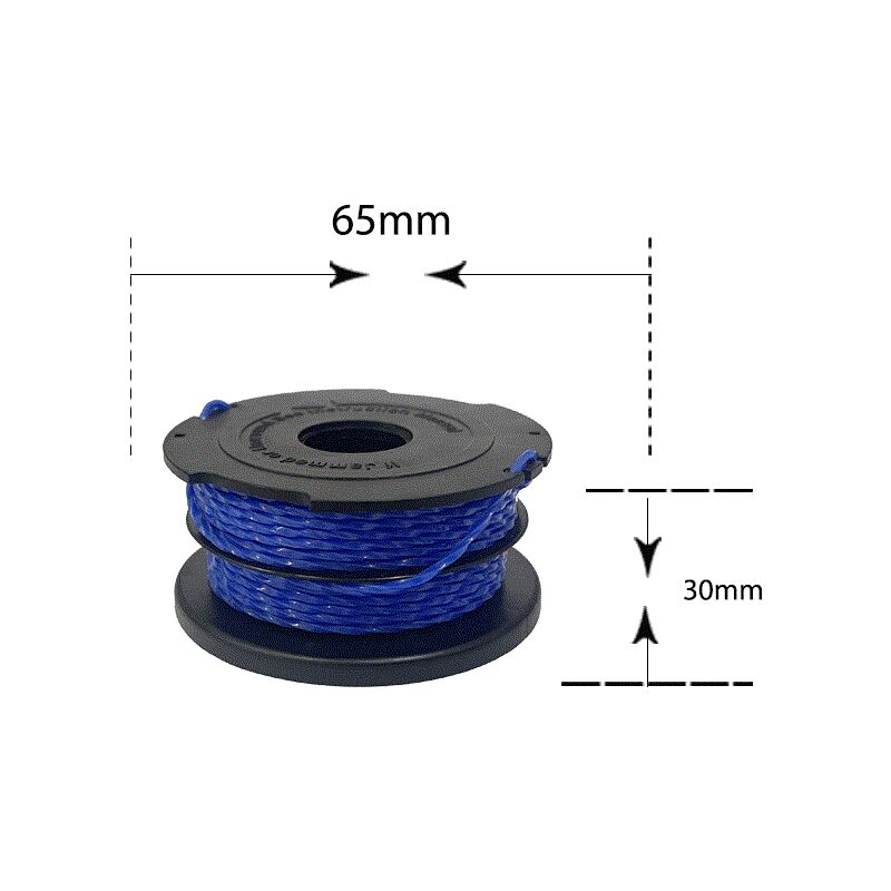 BLACK+DECKER Replacement Trimmer Spools 3-Pack A6441X3-XJ 3 x 12 m 1.5 mm Nylon Line Reflex Plus Self-Unwinding Blue - Image 3