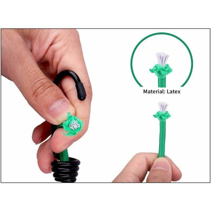 Rubber Straps with Hooks 16 Pieces Green, for Camping Tents, Tarpaulins, and Awnings - Image 3