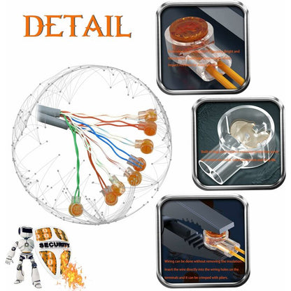 100pcs Scotchlok UY Waterproof Connector, Resin Filled Cable Connectors Wire Terminals for Garden & Outdoor Robotic Lawn Mower - Image 5