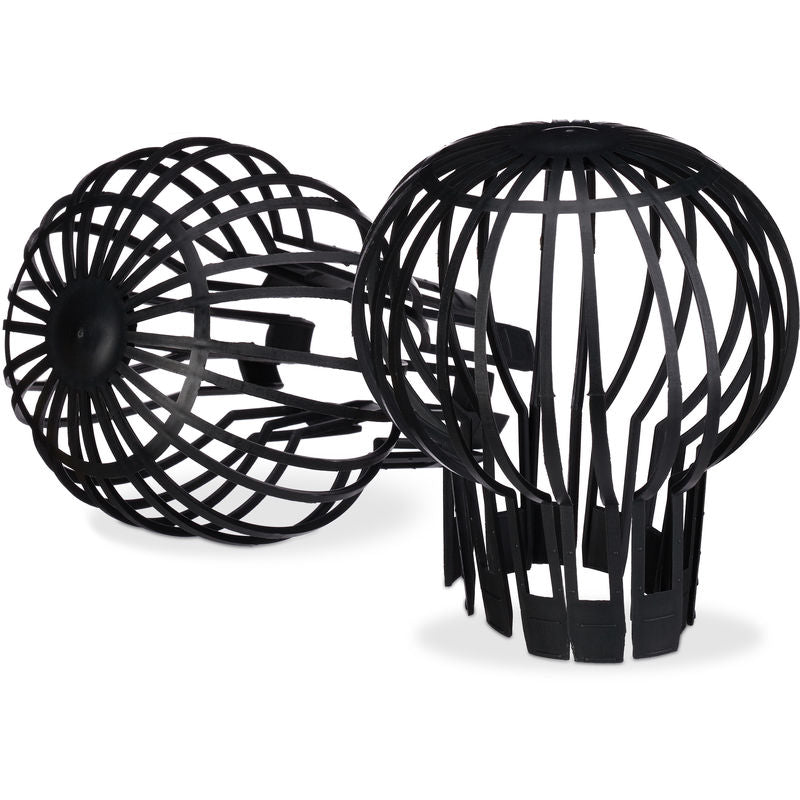 Downspout Cover, 4-pack, Plastic Basket, Leaf Catcher for Gutter, Rain Pipe Cover, Gutter Cover, Ø 13 cm, black - Image 4
