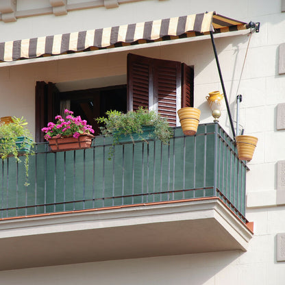 Fence Fabric Privacy Screen 1x5m Green HDPE UV-Stabilized Weatherproof for Garden Fences and Balcony Railings - Image 2