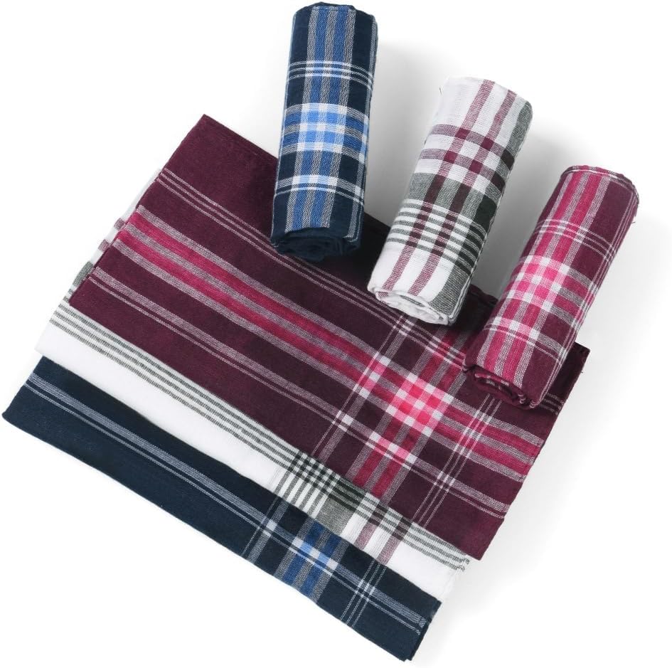 Men's Cloth Handkerchiefs, 24 Pcs Cotton Handkerchiefs for Men, Traditional Handkerchief for Men, 36 cm x 36 cm, 24 Pcs, One Size - Image 5