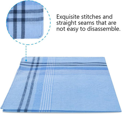 Men's Cloth Handkerchiefs, 24 Pcs Cotton Handkerchiefs for Men, Traditional Handkerchief for Men, 36 cm x 36 cm, 24 Pcs, One Size - Image 7
