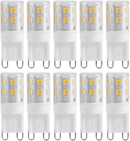 G9 LED Bulbs 2W 16-LED Mini Light Bulbs, Dimmable, Energy Saving Equivalent 30W Halogen, 10pcs, Ceramic Base, Eye Protection