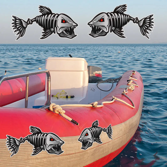 Kayak Fishing Boat Decal Sticker Set of 2, 25x13cm Reflective Car Decal Accessories - Image 2