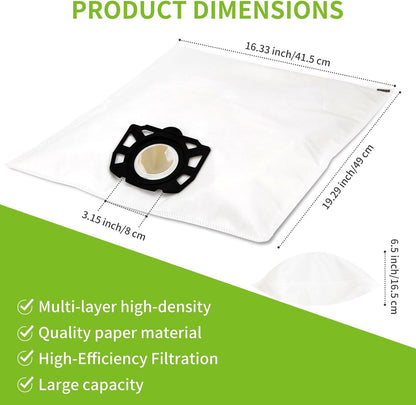 10 pcs vacuum cleaner bags for Karcher vacuum cleaner wd4 wd5 wd6 mv4 mv5 mv6 - Image 2
