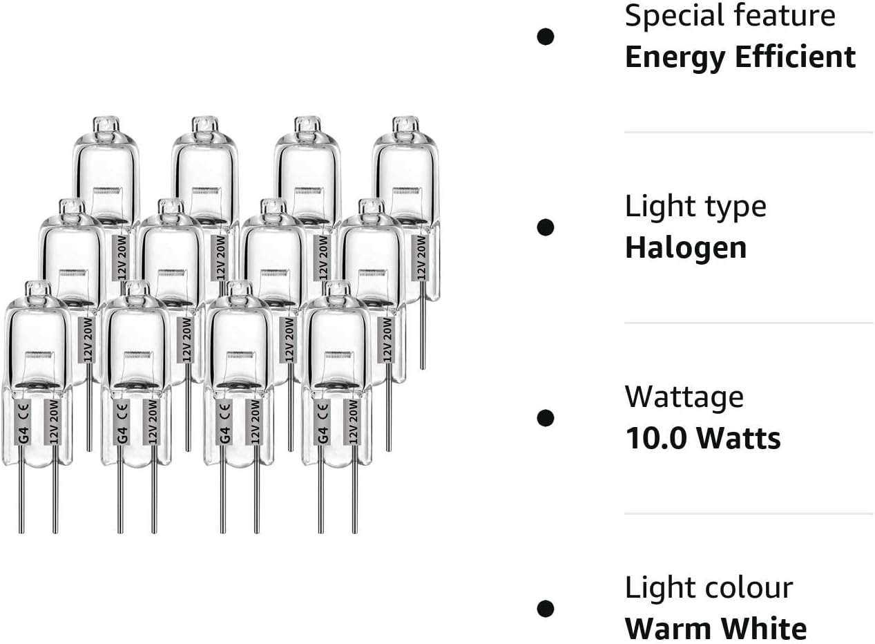 G4 halogen lamps 10W 12V - Warm white - 12 pcs 10W 12pcs 10W 12pcs - Image 6