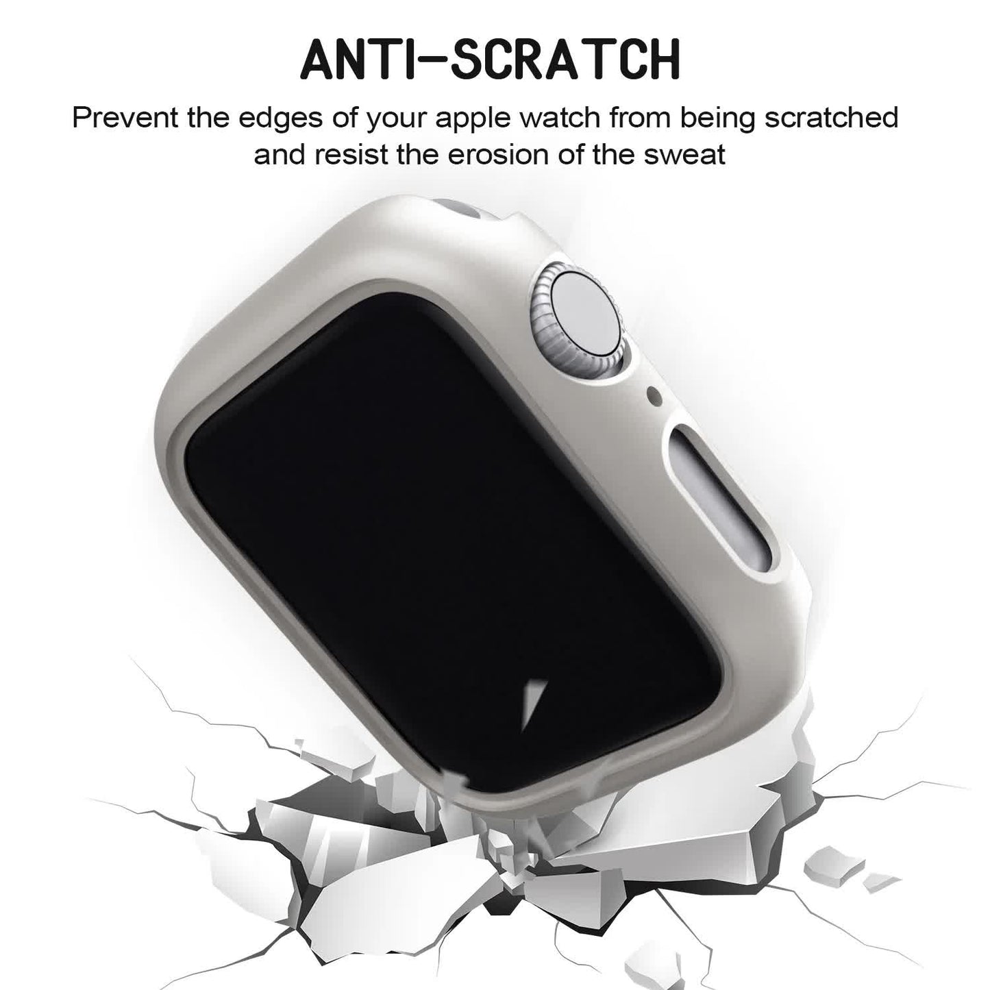 Hard PC Case for Compatible with Apple Watch 45mm 41mm 38mm 42mm 40mm 44mm iWatch SE Series 9 8 7 6 5 4 3 2 1 Matte Bumper Frame 3pcs - Image 6